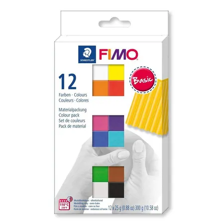 STAEDTLER® FIMO® soft Modelliermasse 12 sortierten Farben Basic