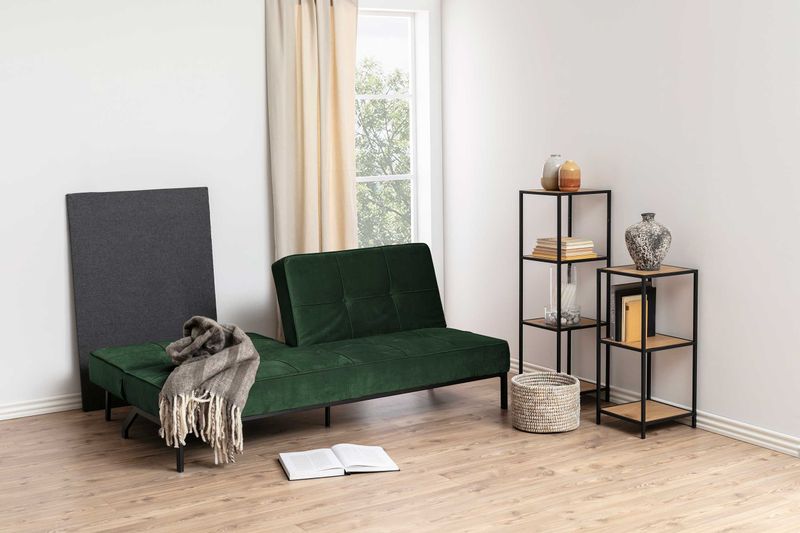 Giga Living - Slaapbank Lou - Groen - Stof/Staal