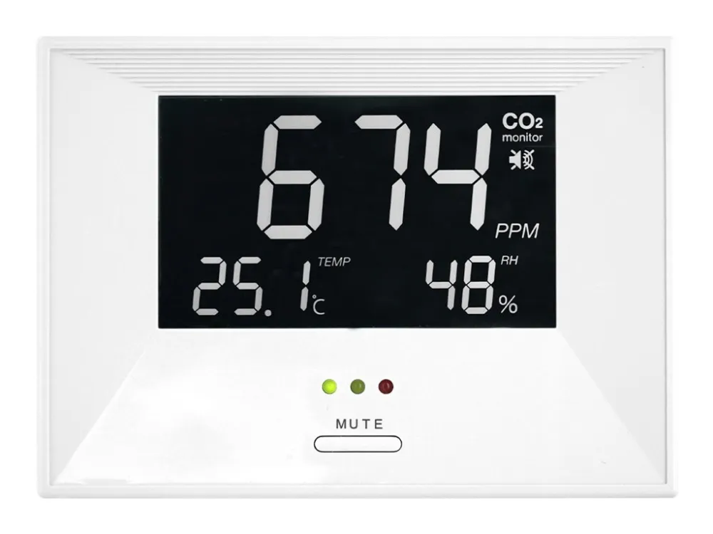 TFA AIRCO2NTROL LIFE - Thermo-hygro-CO2 måler - digital - hvid