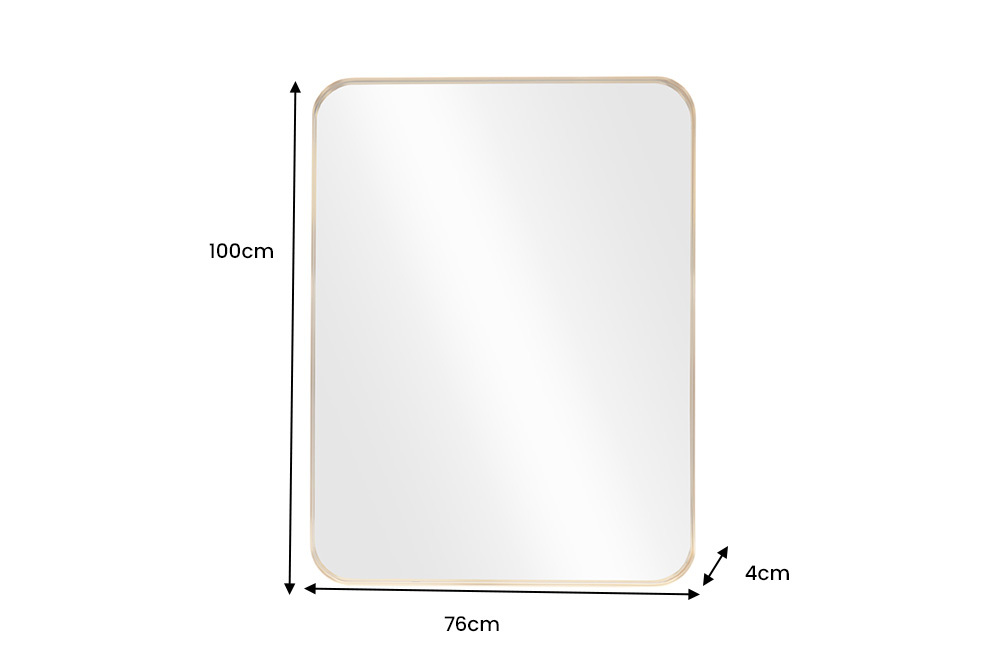 Moderner Wandspiegel AMSTERDAM 100cm gold Aluminium