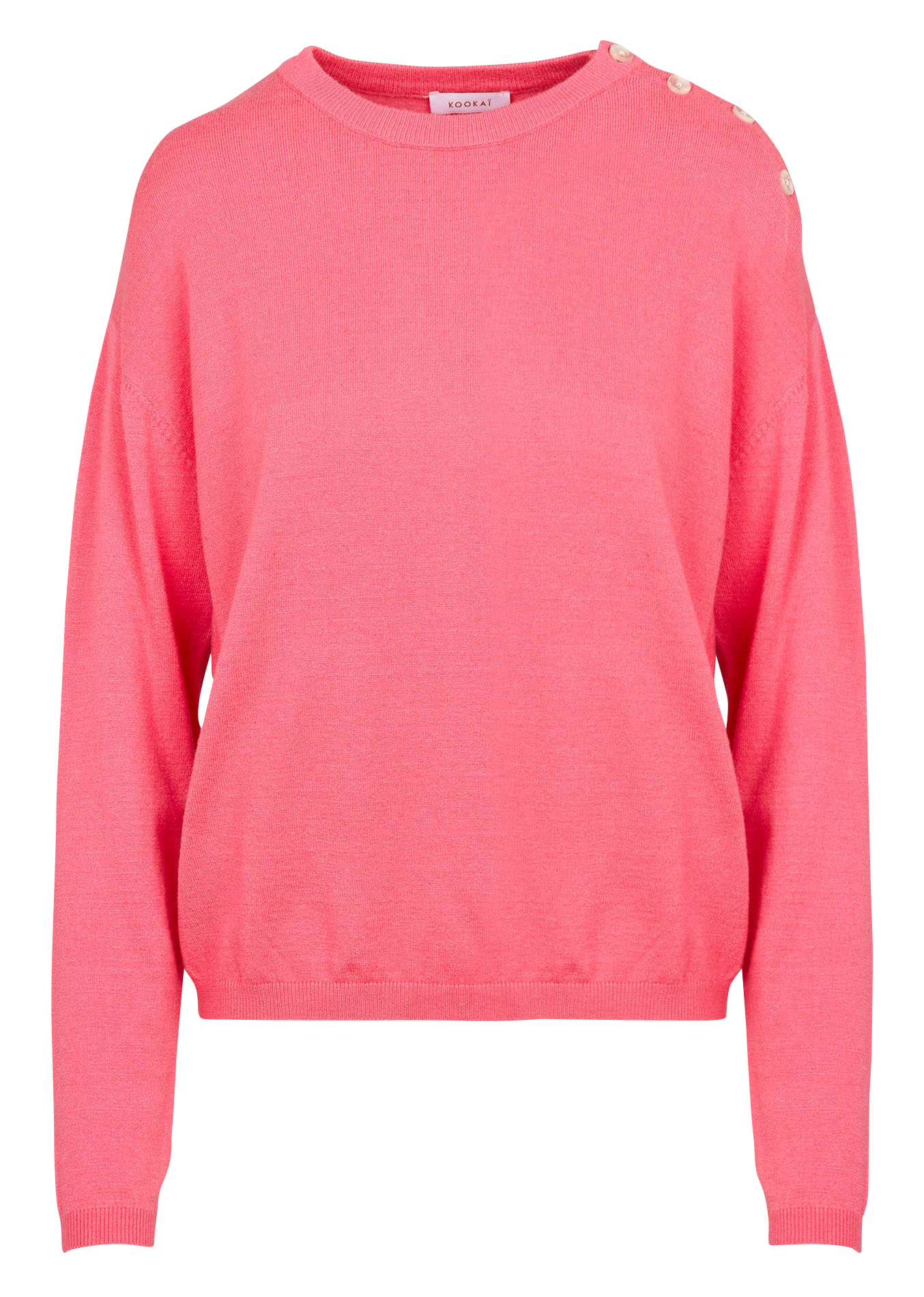 NOLWENN - Pull droit en maille mélangée | Rose