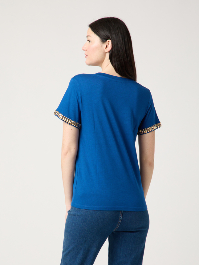 Top trims métalliques manches