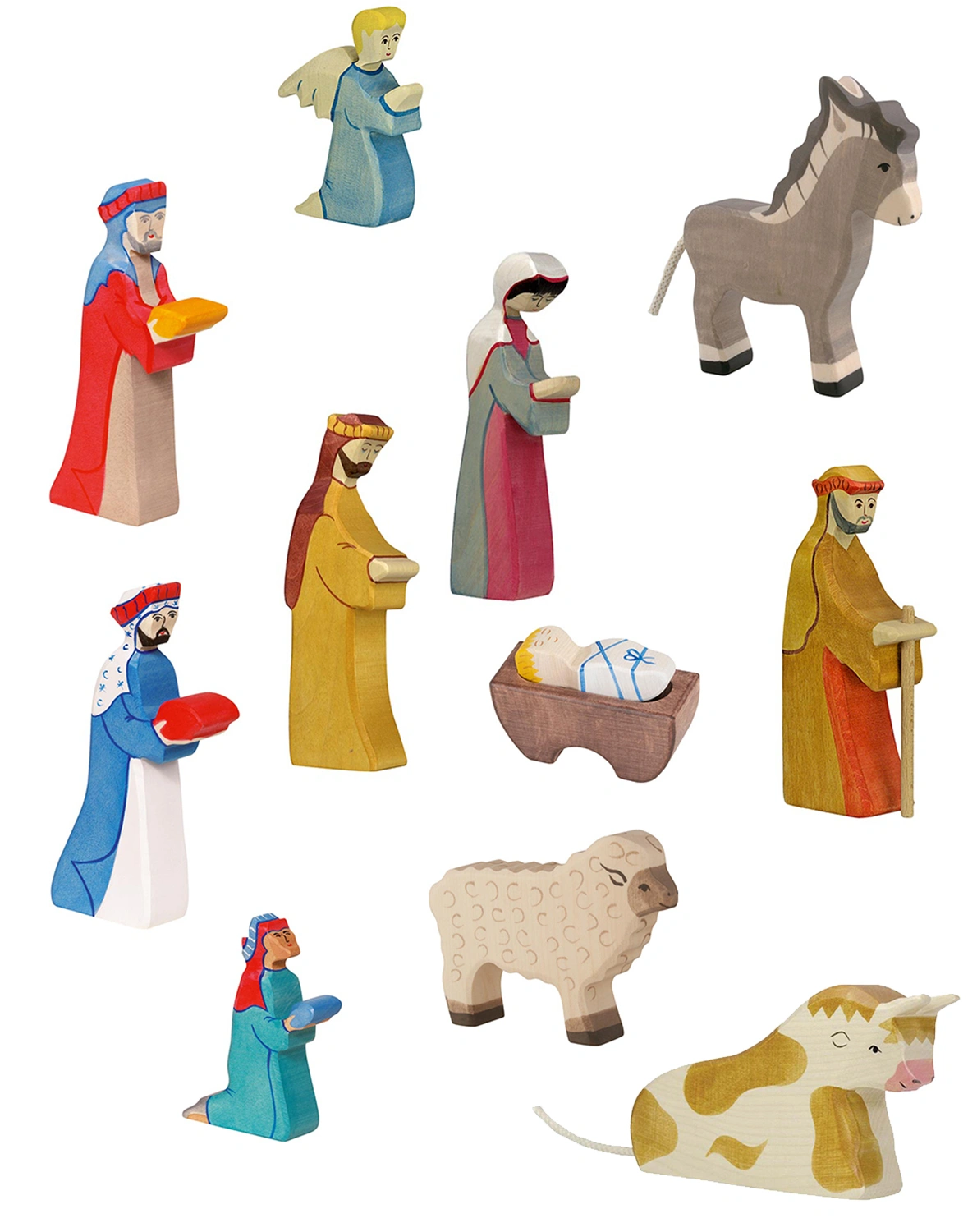 Holzfiguren-Set KRIPPE 11-teilig