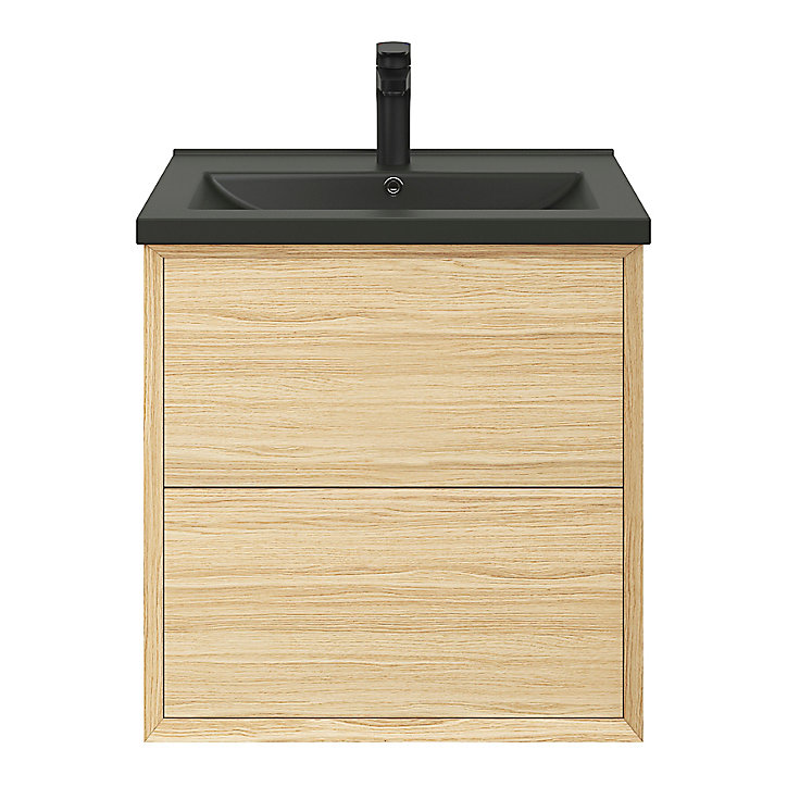 Plan vasque noir GoodHome Nira 60 cm