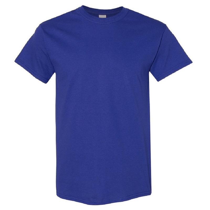 Camiseta básica de manga curta Gildan Heavy Cotton, 100% algodão grosso.