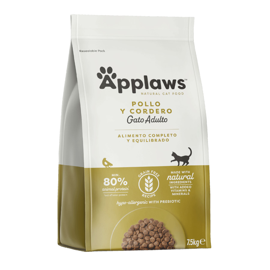 Ração para gatos adultos Applaws com frango e cordeiro