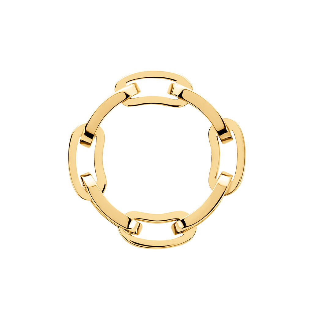 Bague Hera Acier Dore Yonna Forcat Large