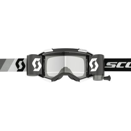 Masque cross Scott Fury WFS - premium black/white clear works 2024 - Noir / Blanc