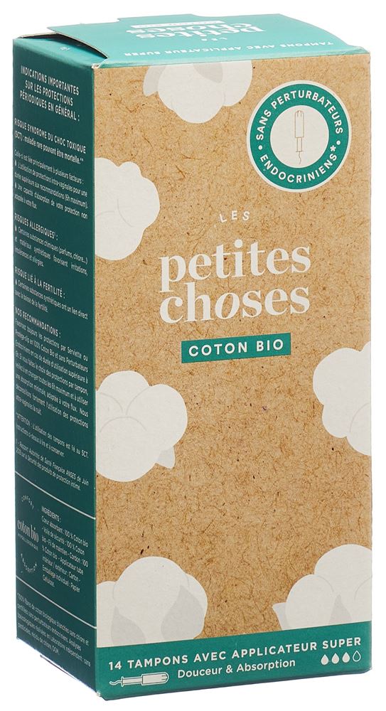 LES PETITES CHOSES Tampons mit Applikator super Bio 14 Stk