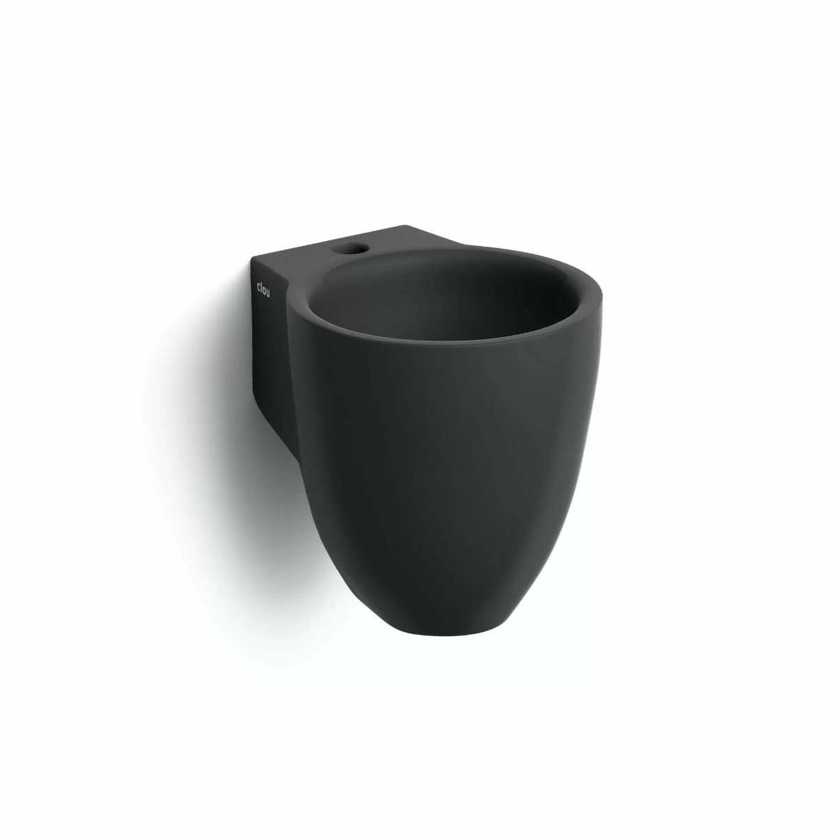 Clou Flush 6 keramische fontein 27cm met kraangat zwart mat