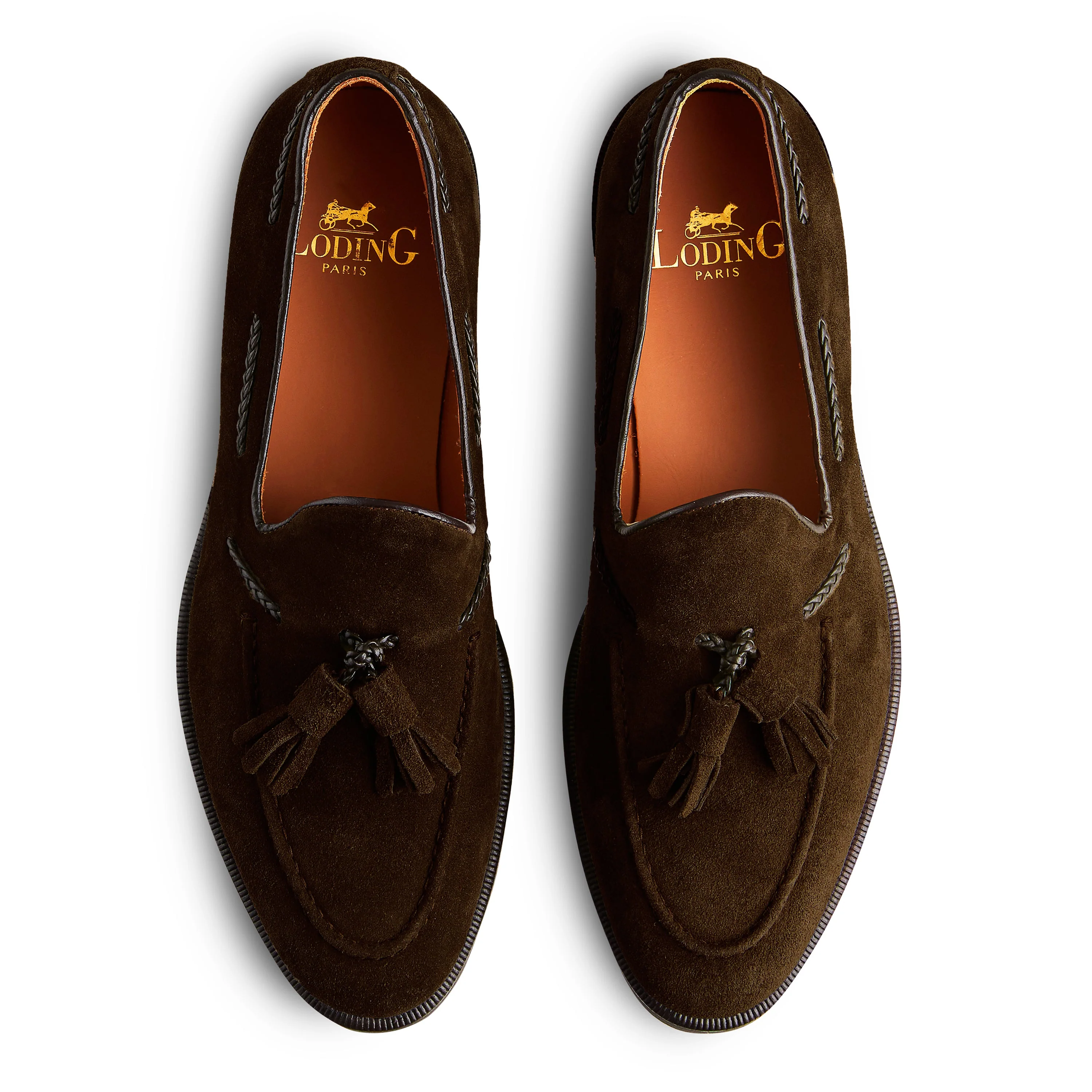 Mocassin à pampille Strano 396 veau velours marron