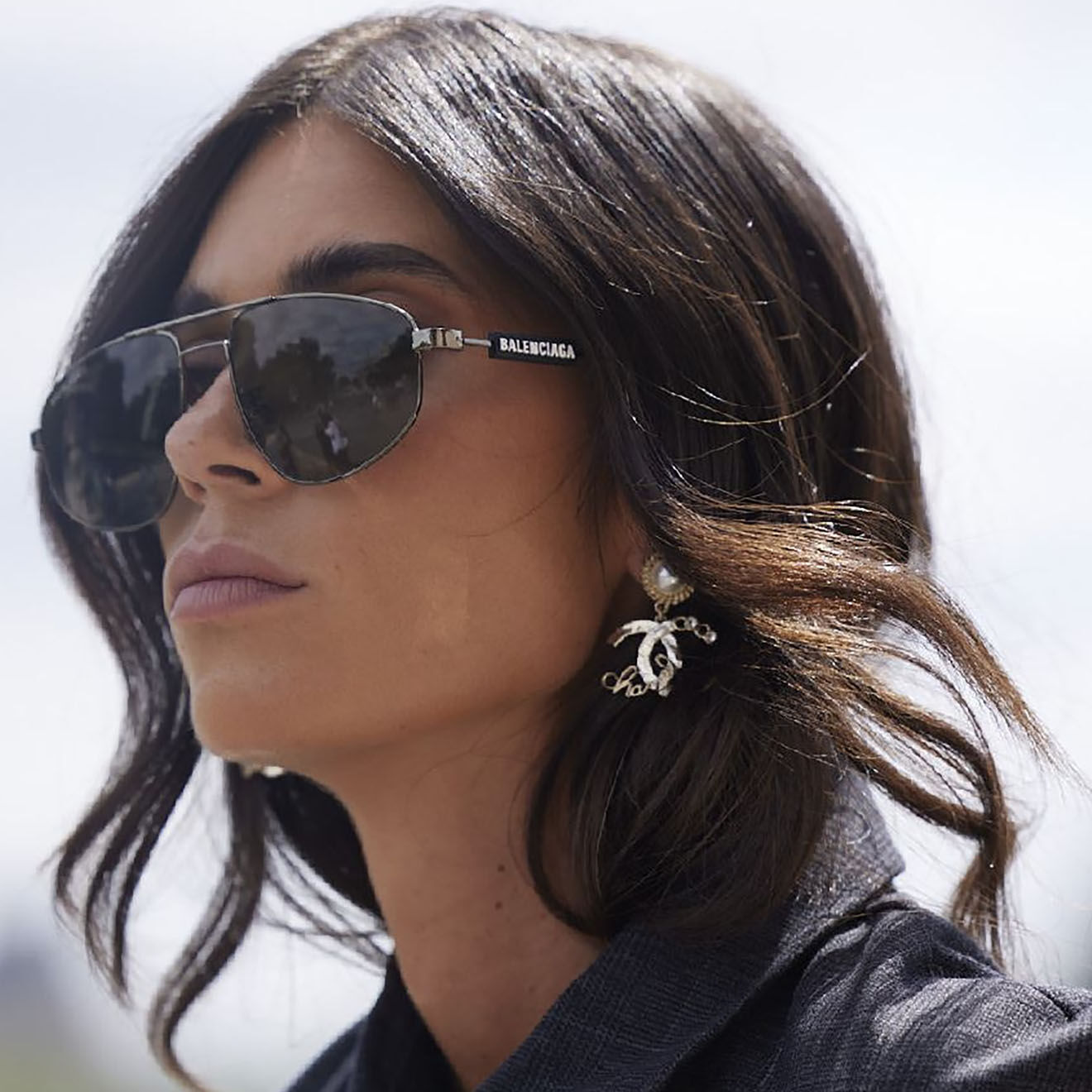 Balenciaga Lunettes de soleil Métal noires - Neuf avec étiquette