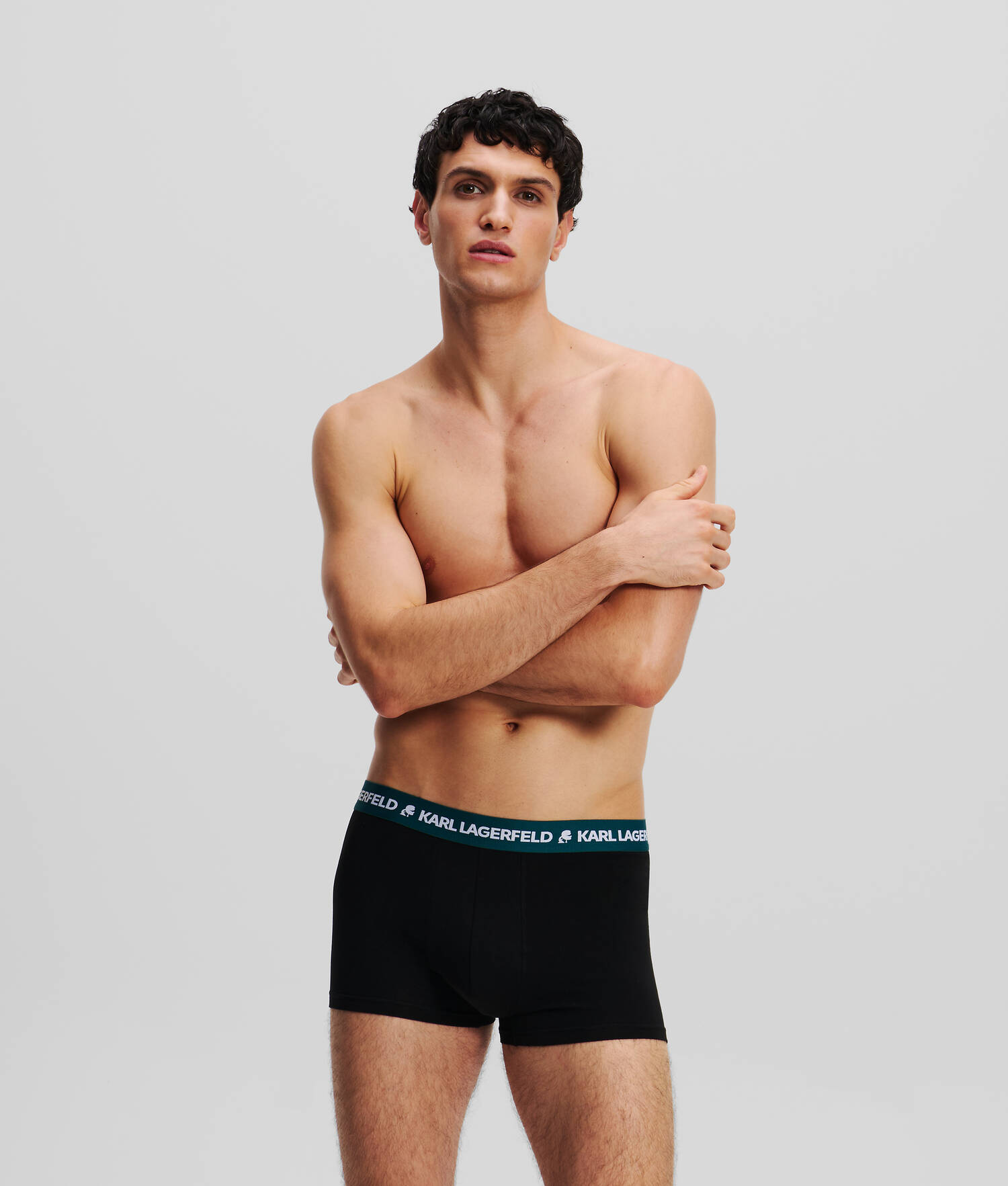 CALEÇONS AVEC LOGO KARL - LOT DE 3 - Noir-Ultimate Grey-Deepteal