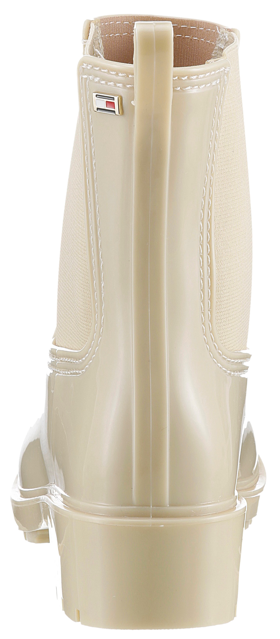 Tommy Hilfiger Chelseaboots »FLAG RAINBOOT«  , Gummistiefel, Blockabsatz, Schlupfschuh mit Anziehlasche