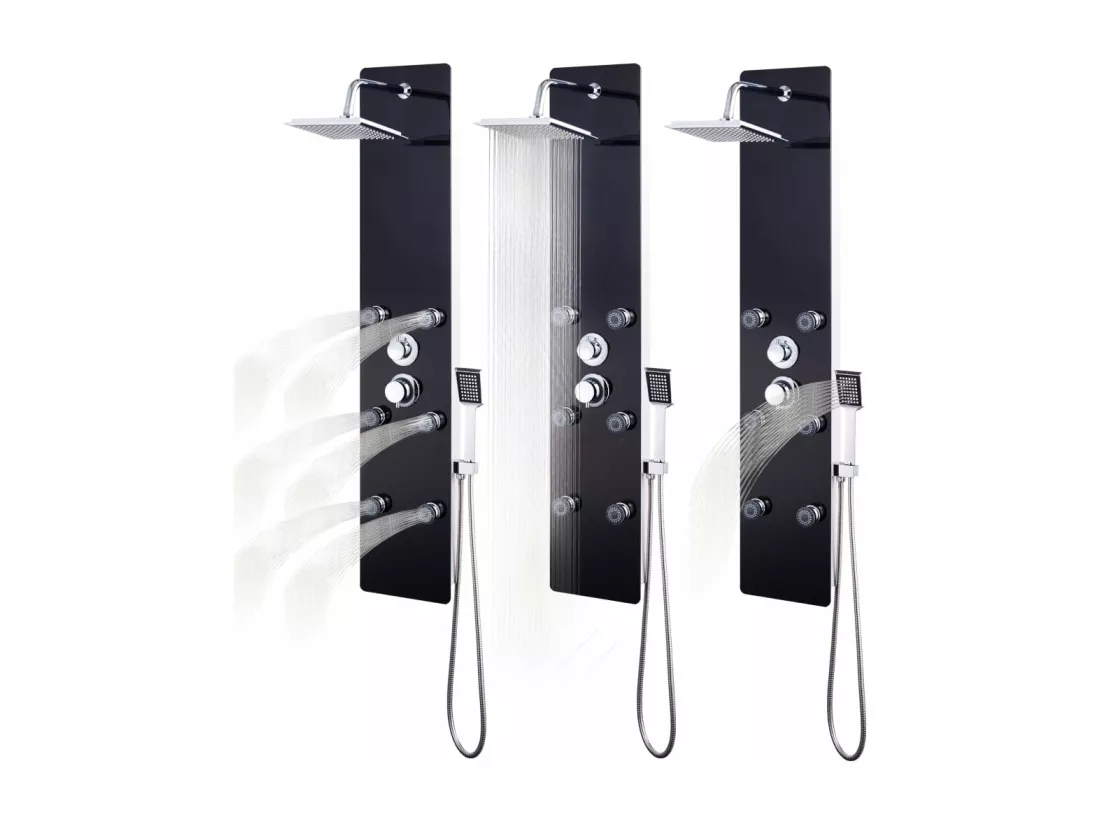 Panneau de douche pomme argenté 25 x 44.6 x 130 cm 02_0003435