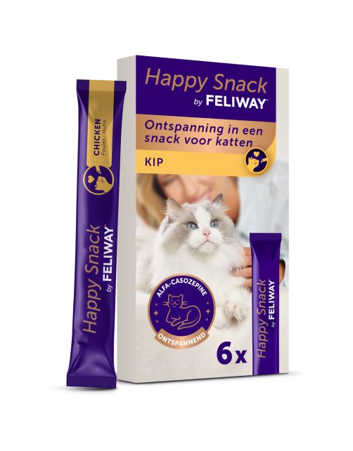 Feliway Happy Snack - Kattensnack - Kip 15 g 6 stuks Voor Katten Vanaf 12 Weken