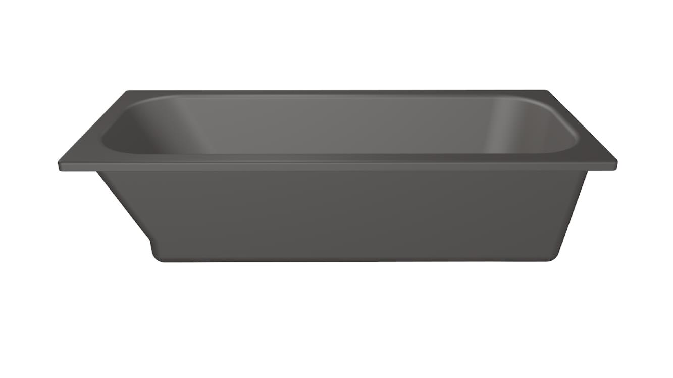 Xenz Aruba ligbad acryl 180x80x45cm zonder overloop antraciet