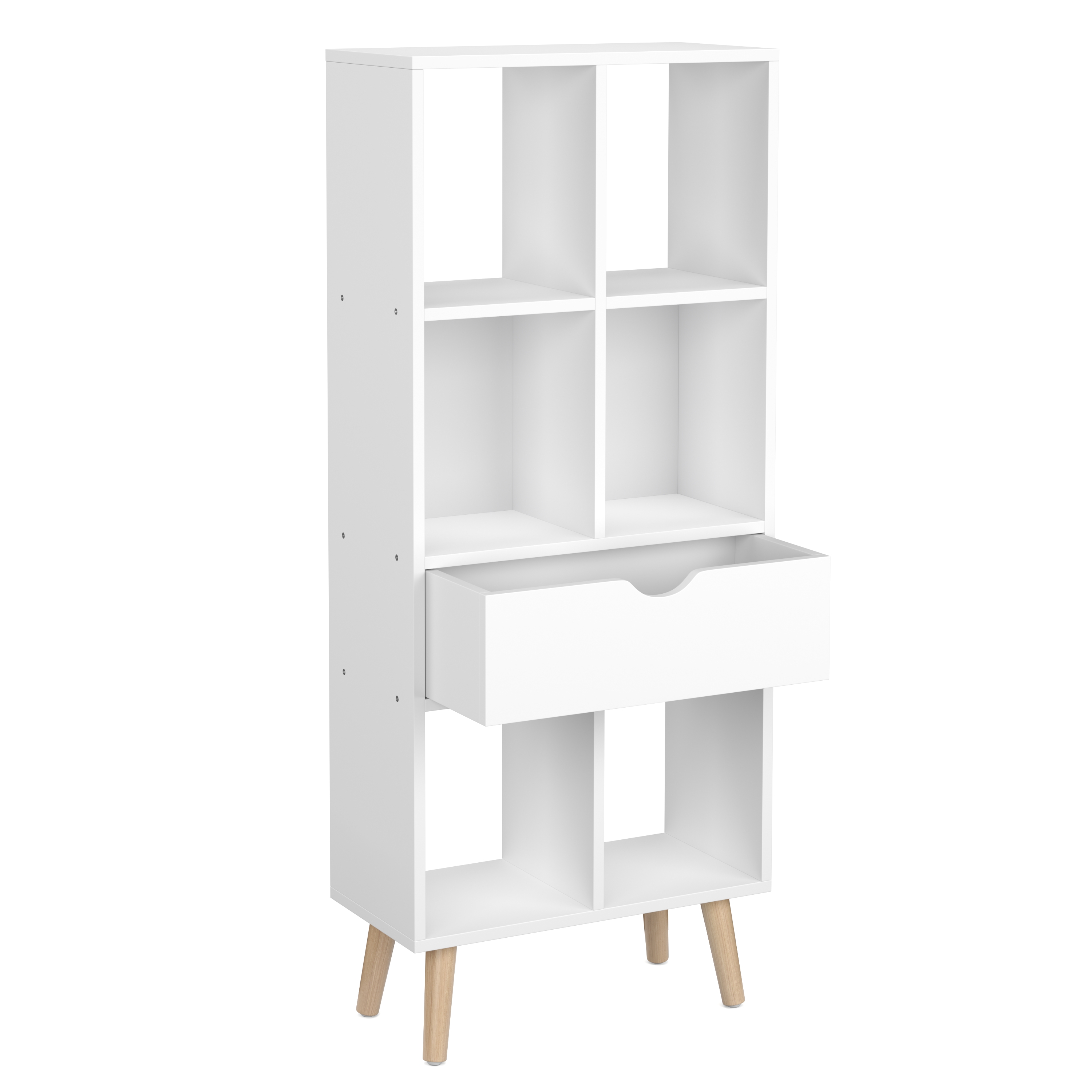 Bücherregal NORDIC 50 x 24 x 121 cm weiss