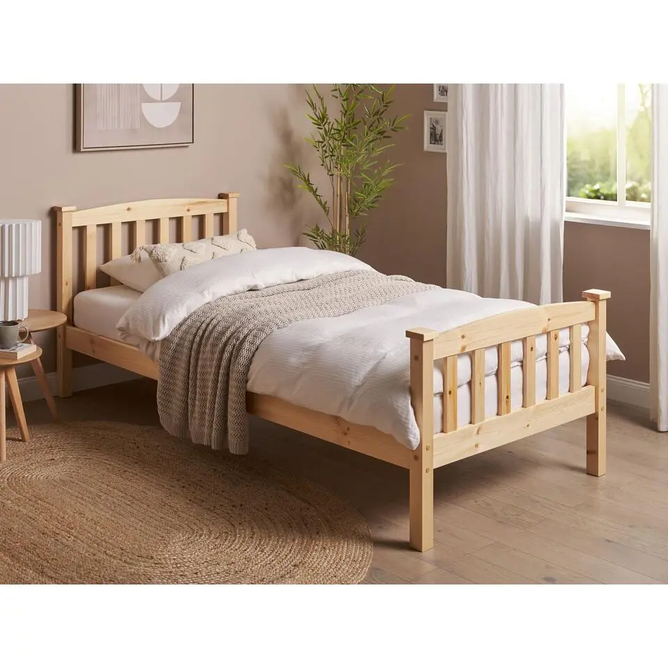 GIVERNY - Bed - Lichthout - 90 x 200 cm - Dennenhout