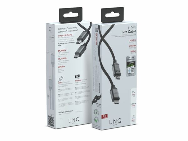 LINQ - 8K/60Hz PRO Cable HDMI to HDMI, Ultra Certified -2m