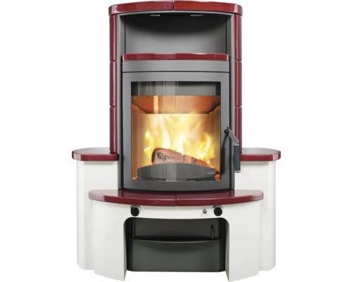 Hark Avenso GT ECOplus keramische haardset, Bordeaux, 6 kW