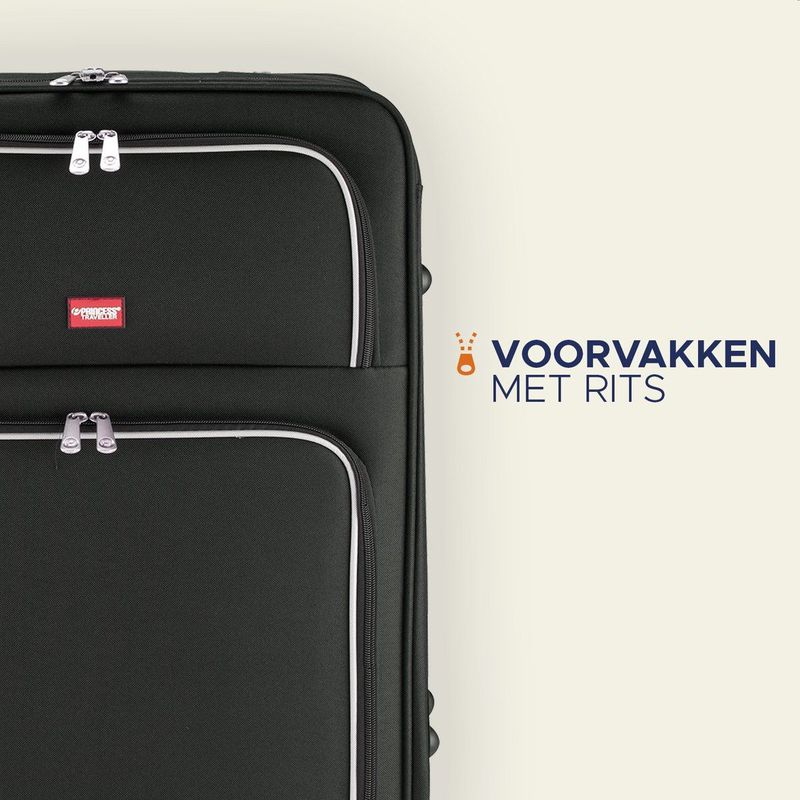 Princess Traveller Barcelona - Handbagage Koffer - Zwart - S - 50cm