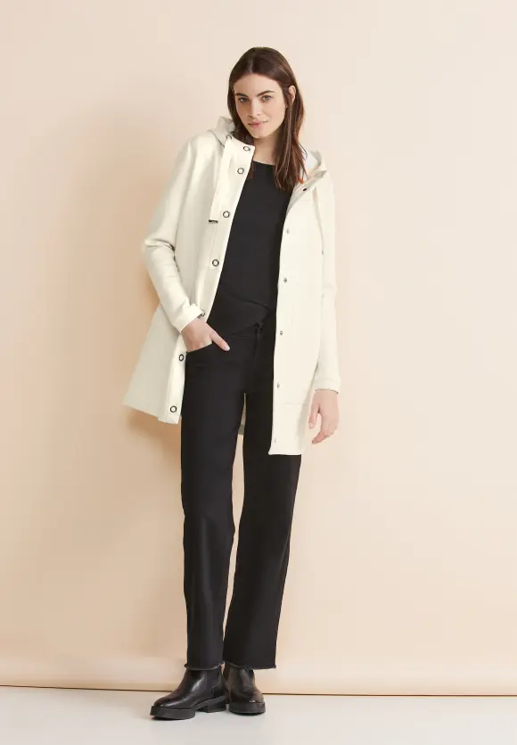 Softe Doubleface Jacke - snow cream