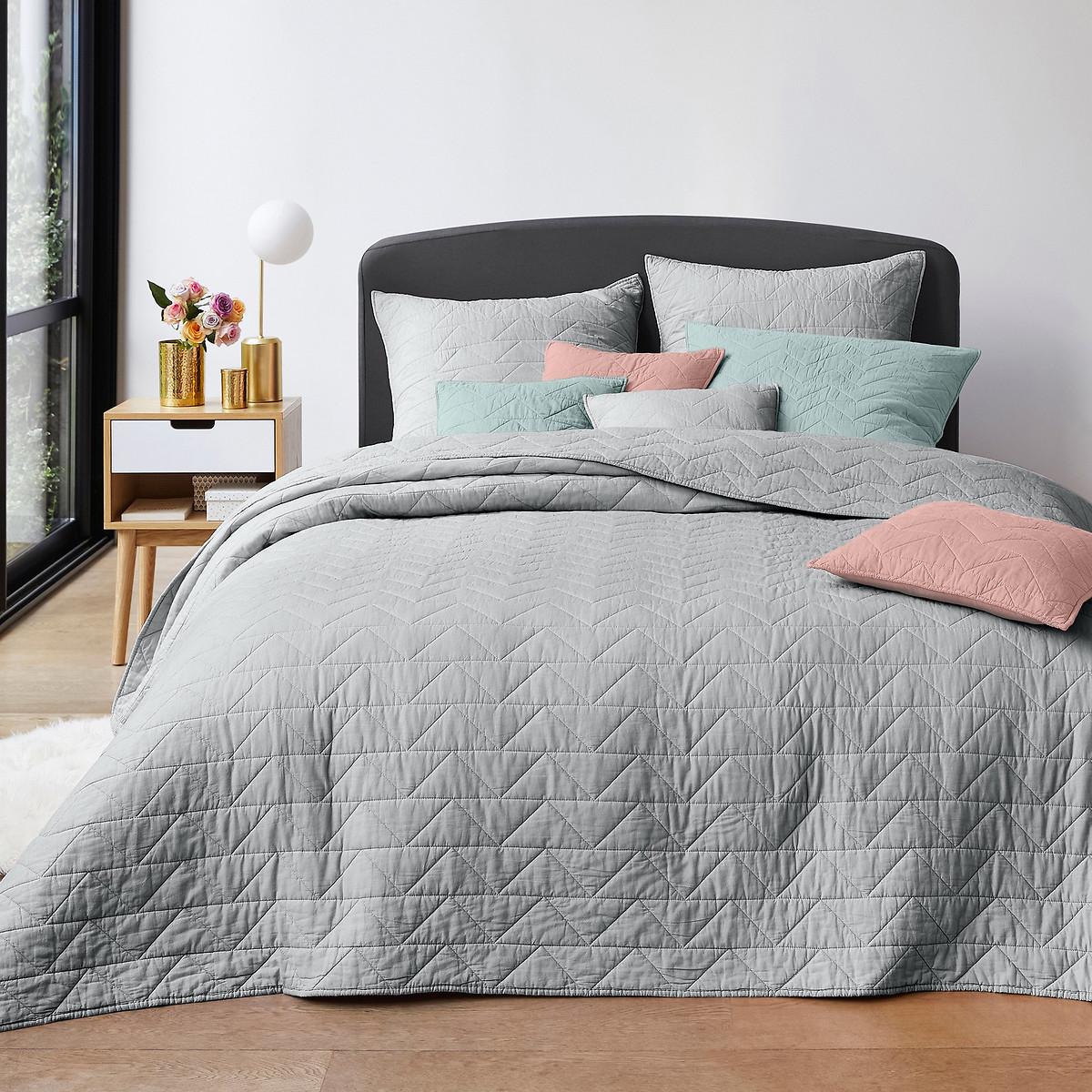 LA REDOUTE INTERIEURS<br>Boutis acolchoados em algodão Cenário Zig Zag