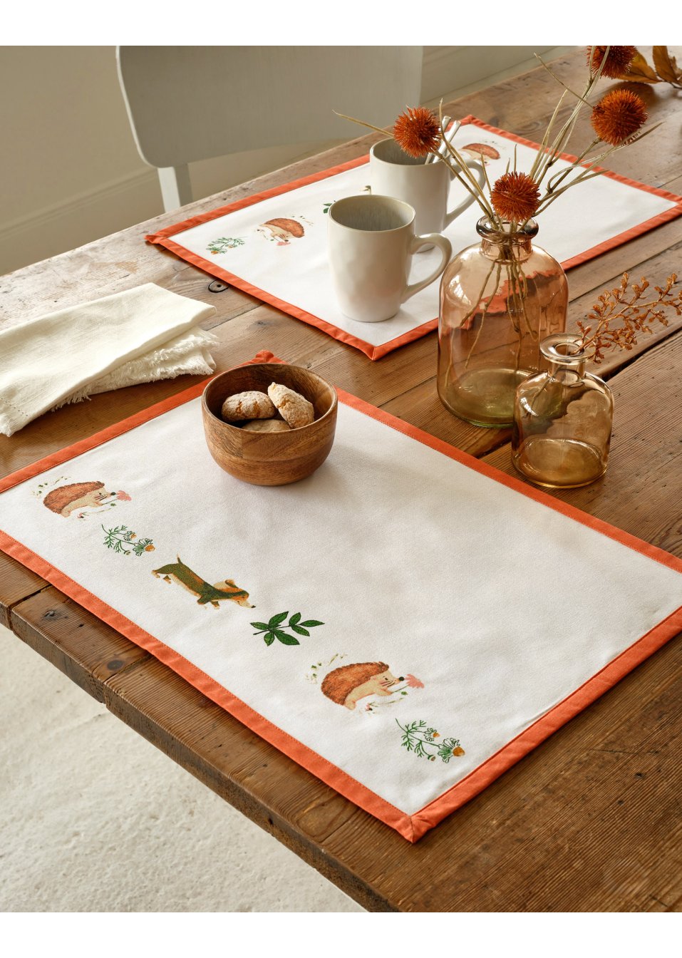 Lot de 4 sets de table en coton avec imprimé