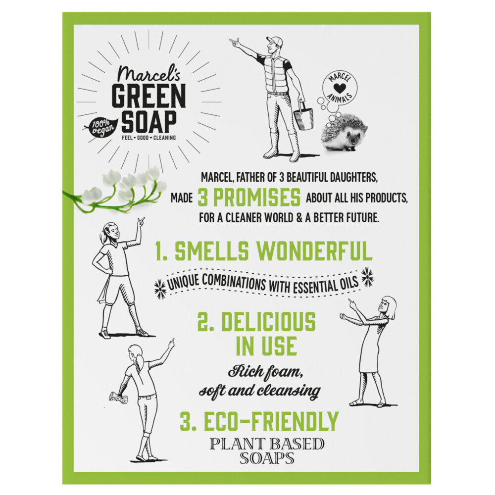 6x Marcel's Green Soap Shampoobar Tonka & Muguet90 gr