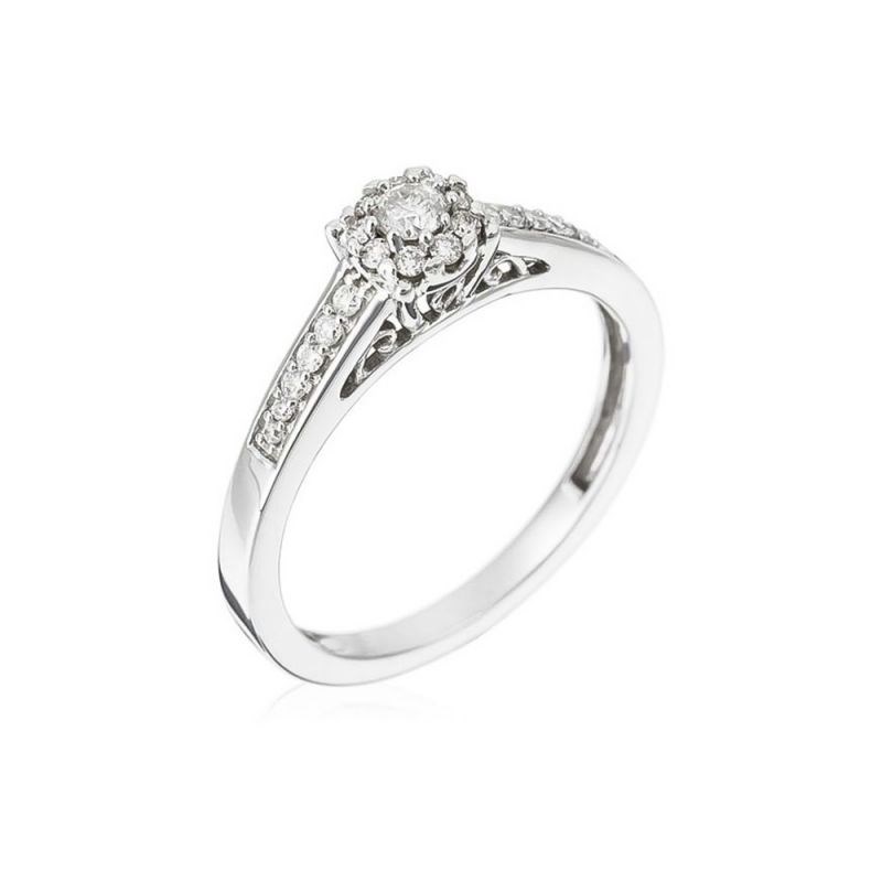 Bague Or Blanc et Diamants