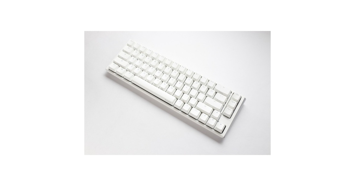 DuckyOne 3 Classic Pure White SF, toetsenbord  (Wit, US lay-out, Cherry MX Brown, RGB led, Double-shot PBT, Hot-swappable, QUACK Mechanics, 65%)