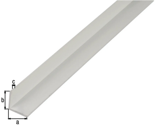 Aluminium hoekprofiel, wit, 50x50x3 mm, 2,6 m