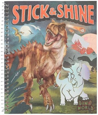 Dino World Stick & Shine Fargeleggingsbok