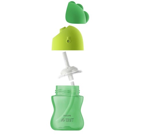 Tasse à paille 260 Ml 12 mois+ Vert - AVENT