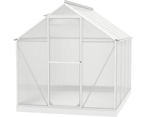 Vitavia Triton 5000 kas, 6 mm dubbelwandige polycarbonaat panelen, met fundering, 198x256 cm, aluminium