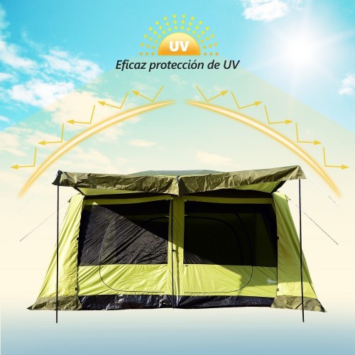 Tenda familiar Outsunny, verde