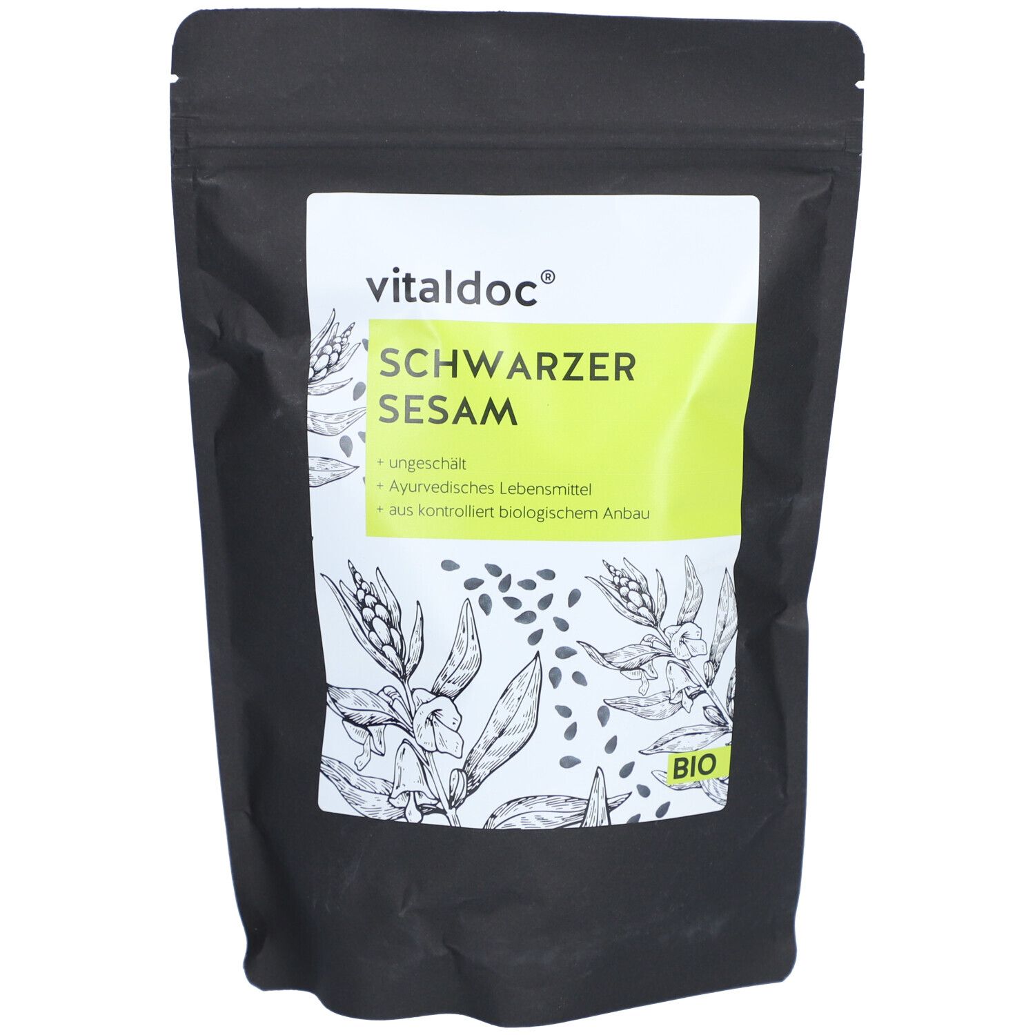 vitaldoc® BIO Schwarzer Sesam, ungeschält