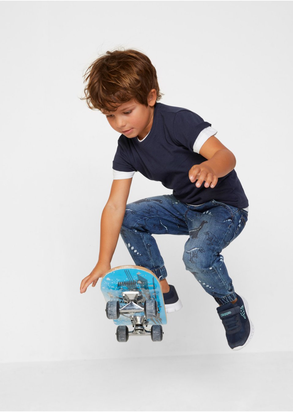Jean sweat pour garçon avec imprimé, Slim Fit