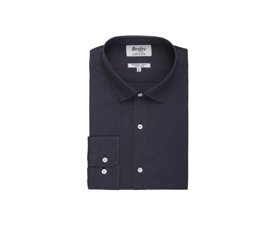 Chemise coton lin Charbon - SILBERT