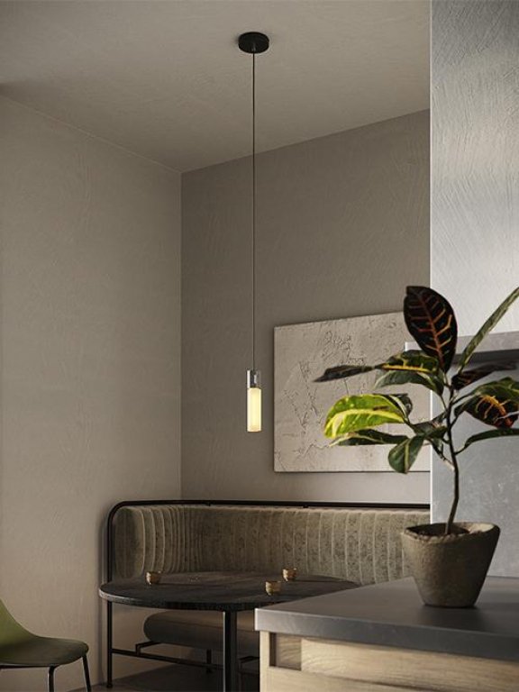 Tala LED Basalt Single hanglamp LED Ø2.5 messing