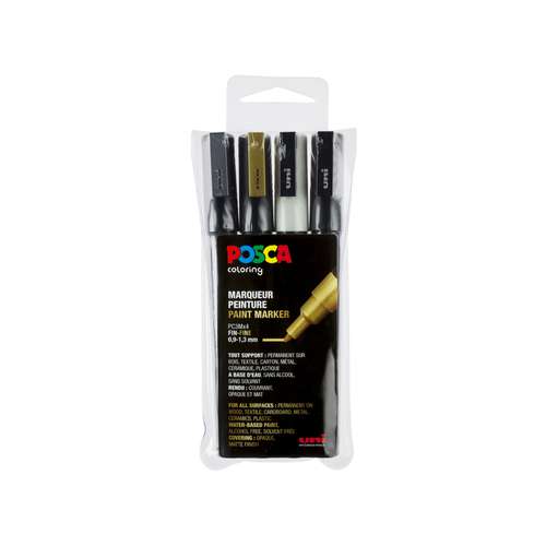 UNI POSCA Marker-Set PC-3M, 4er-Sets