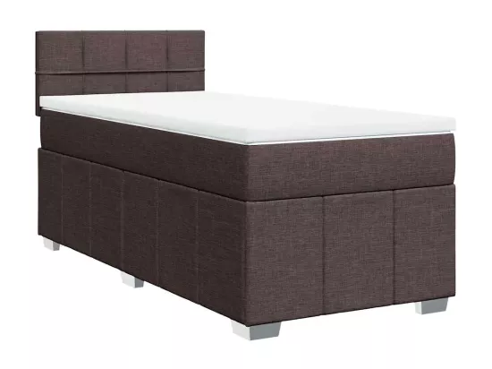 Sommier tapissier avec matelas Marron foncé 90x200 cm