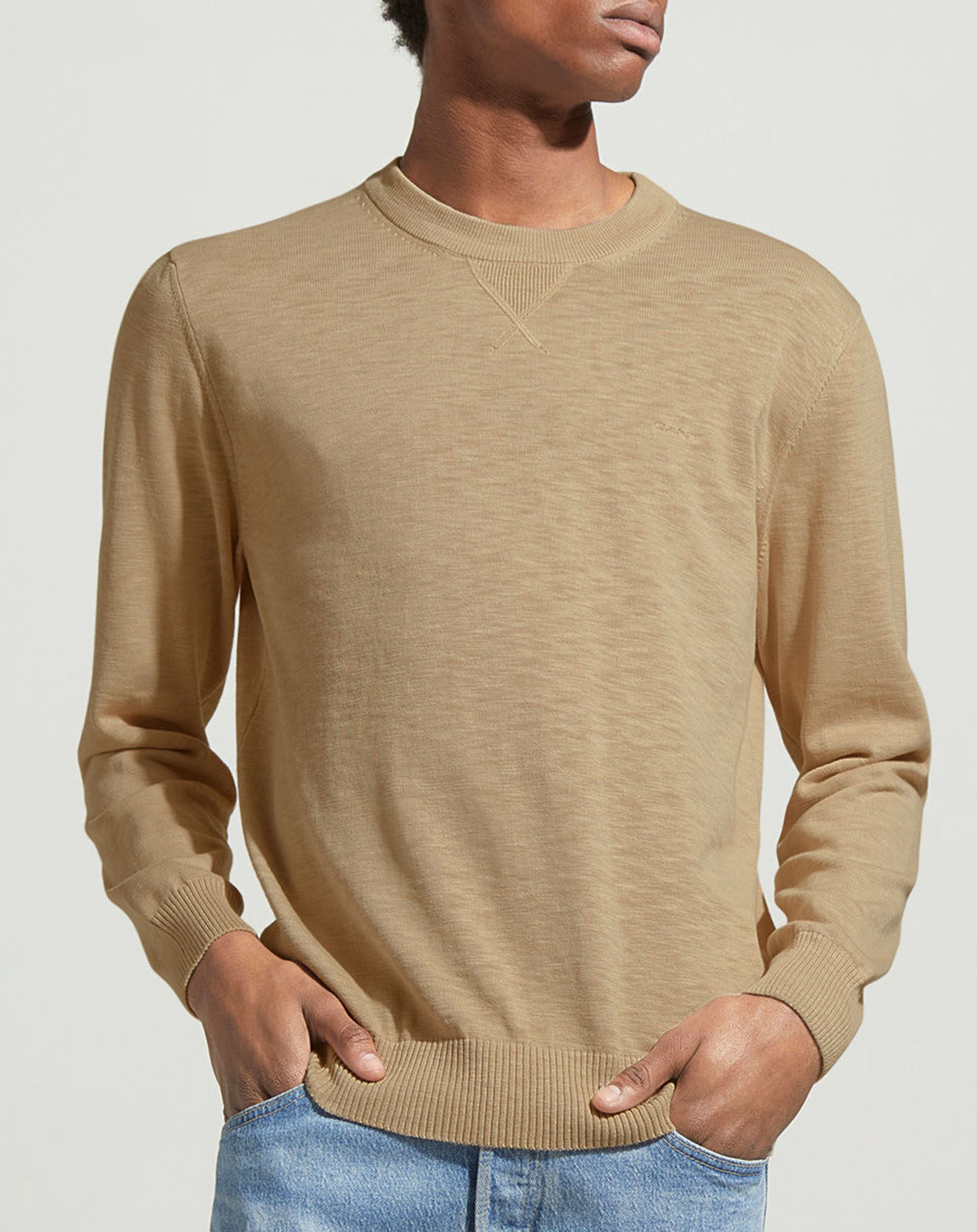 Gant Pull en maille flammée beige