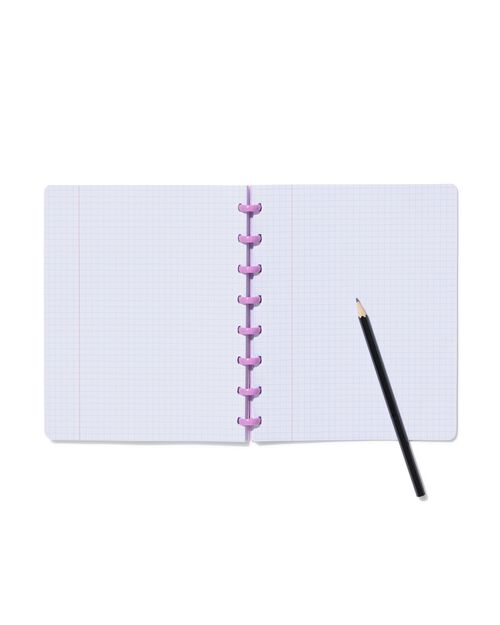 carnet à spirales A5 5 x 5 mm lilas