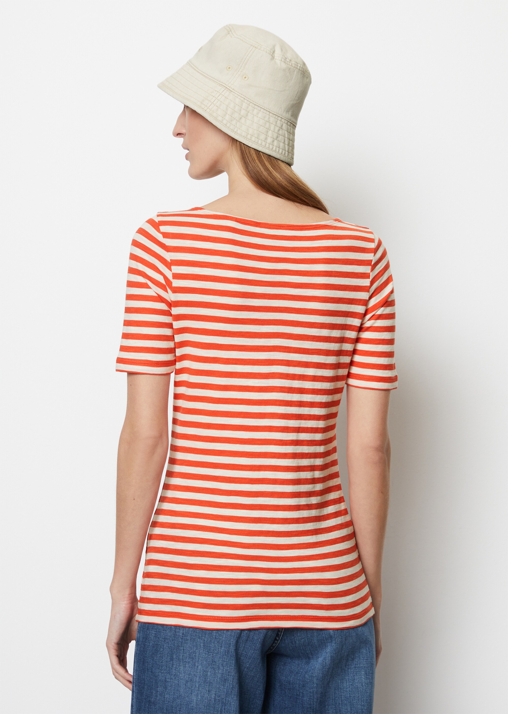 Gestreiftes T-Shirt slim aus Organic Cotton-Jersey