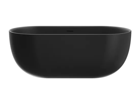 Baignoire îlot design ovale LISBON noir mat 150 cm