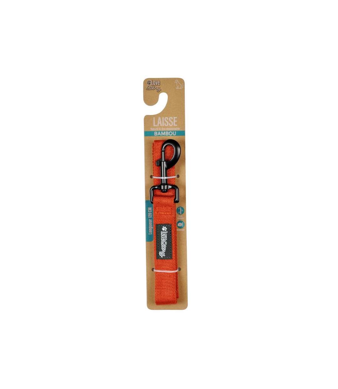 Paris Prix - Laisse Pour Chien bambou 120cm Terracotta
