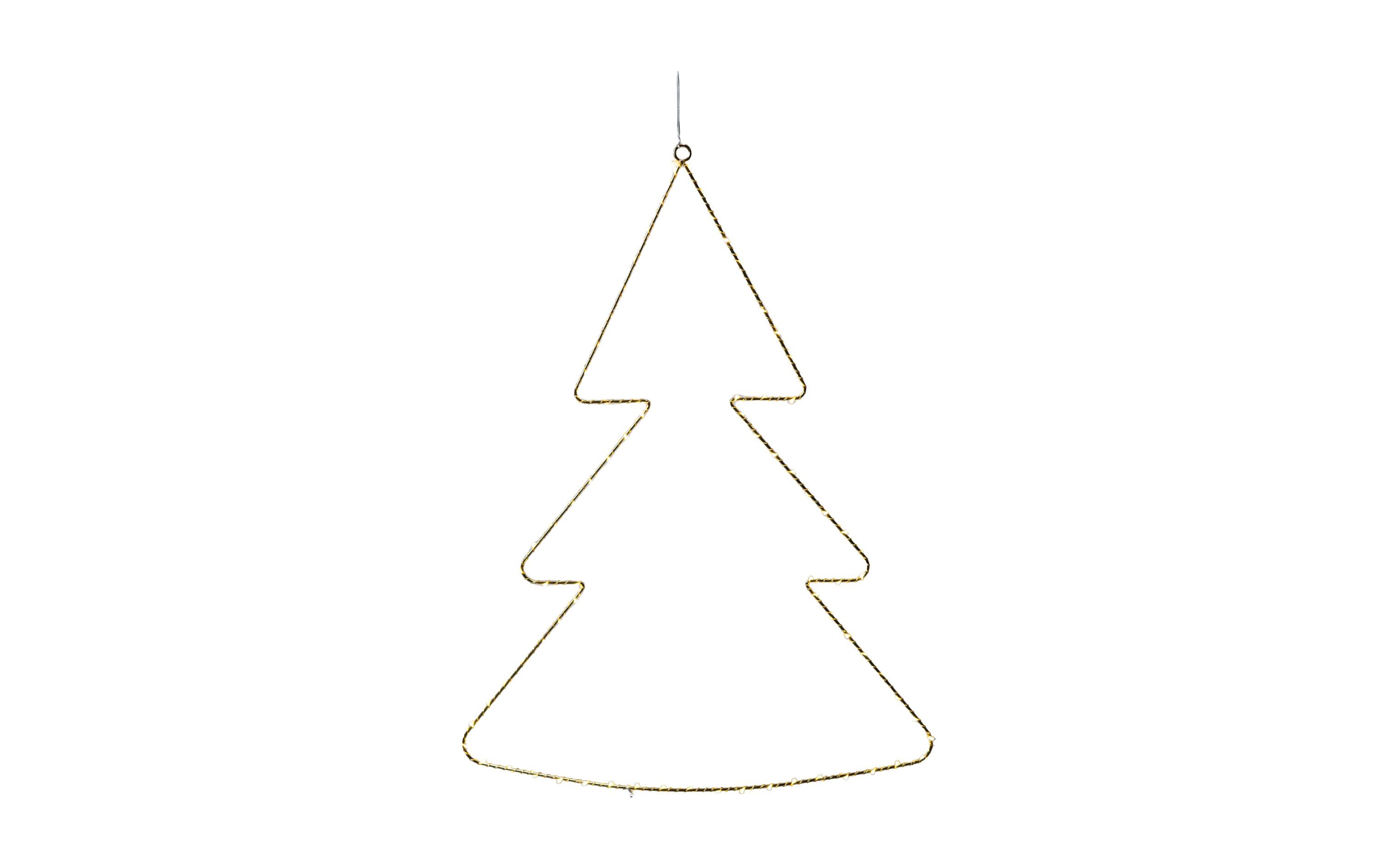 Fensterhänger Liva Tannebaum, 70 cm, GoldLED- Tannenbaum