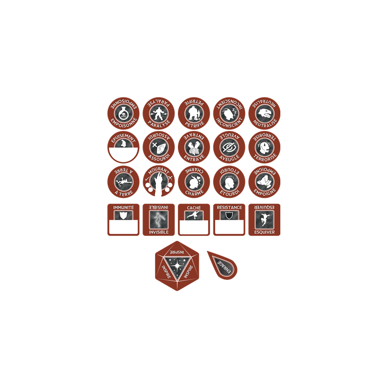 D&D 5 : Set de jetons du Barbare